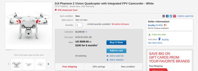 Fotografía - [Offre Alerte] obtenir le DJI Phantom Vision 2 Quadcopter Pour probablement son Prix le plus bas (599 $) avant l'annonce de Phantom 3
